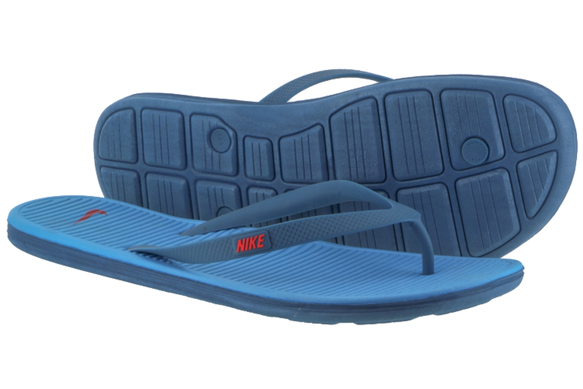 Nike Solarsoft Thong Blue - Big Footwear